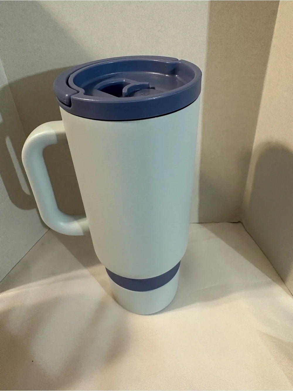 Ello Port Stainless Steel travel Tumbler 40oz blue purple w/handle top carrier